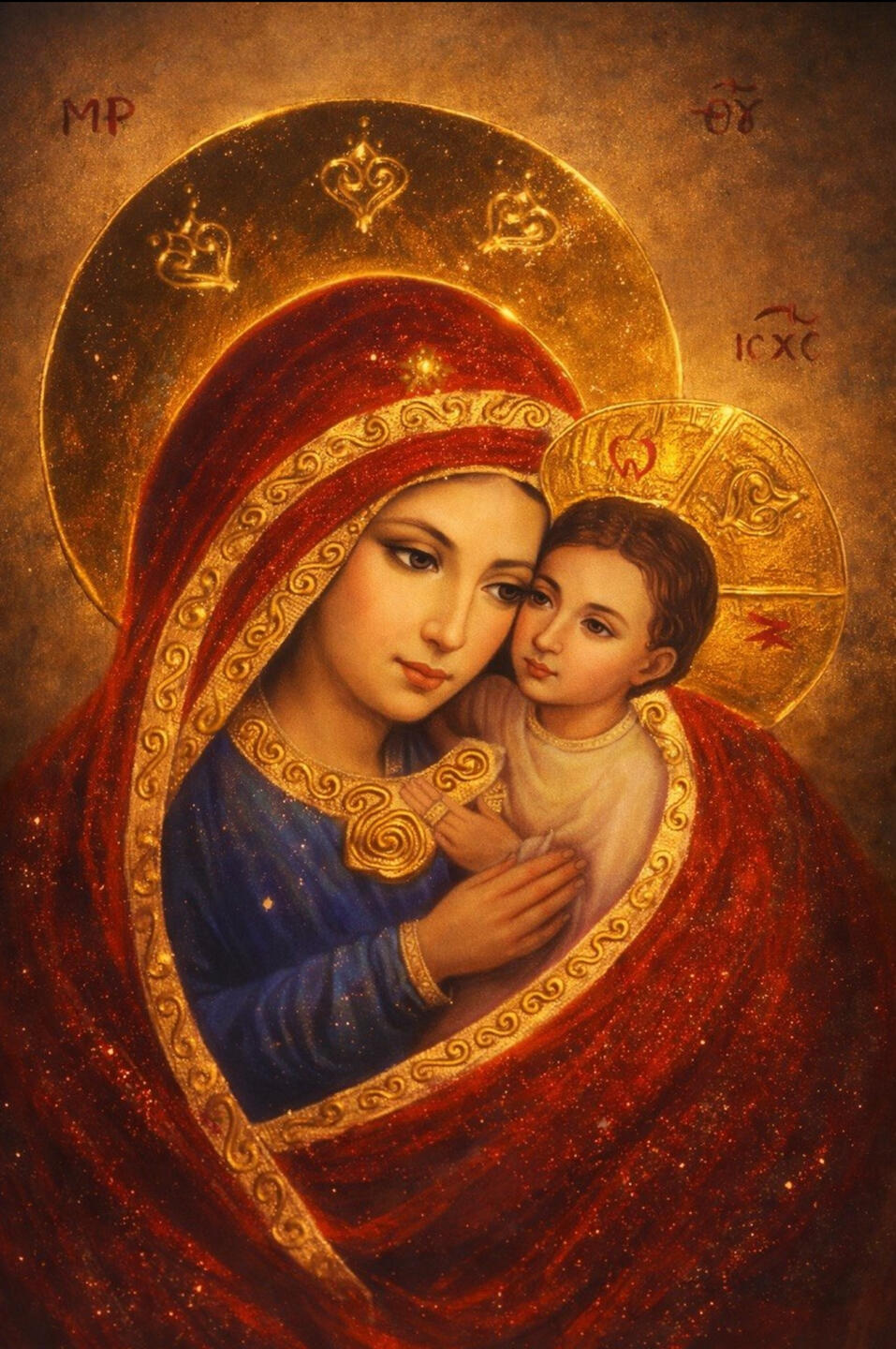 Virgin Mary and Child Sacred Icon